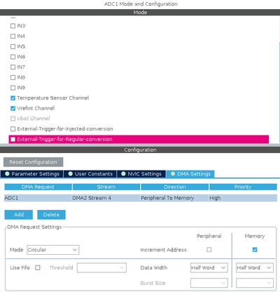 STM32 Read internal temperature and voltage reference - adc dma config.png